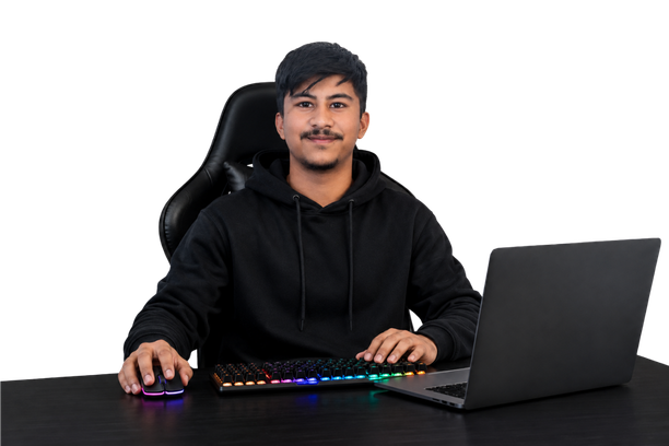 Surya Prakash at his desk
